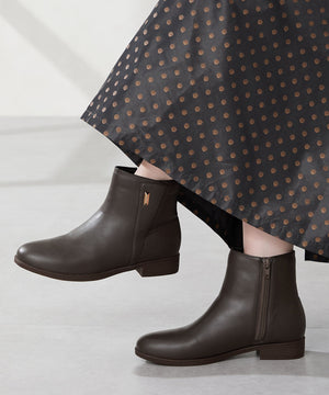 プチメタルフラットショートブーツ/52408