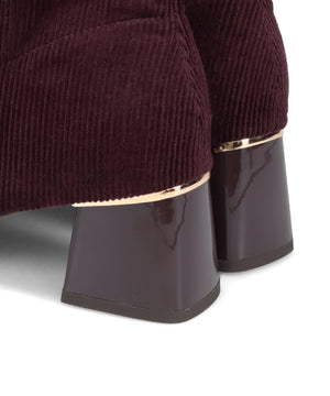 【WEB先行予約/11月下旬発売予定】コーデュロイコンビショートブーツ/52410