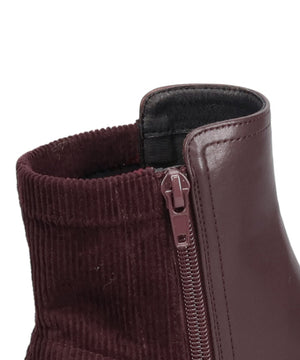 【WEB先行予約/11月下旬発売予定】コーデュロイコンビショートブーツ/52410