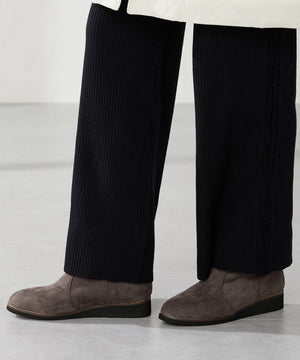 たっぷりファーウエッジソールブーツ/52411