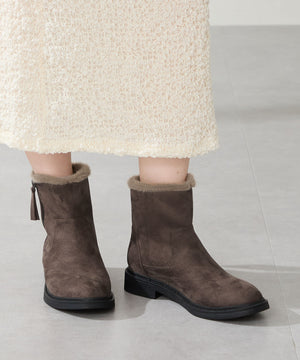 サイドジップスエードショートブーツ/52412