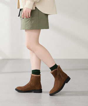 サイドジップスエードショートブーツ/52412