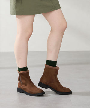 サイドジップスエードショートブーツ/52412