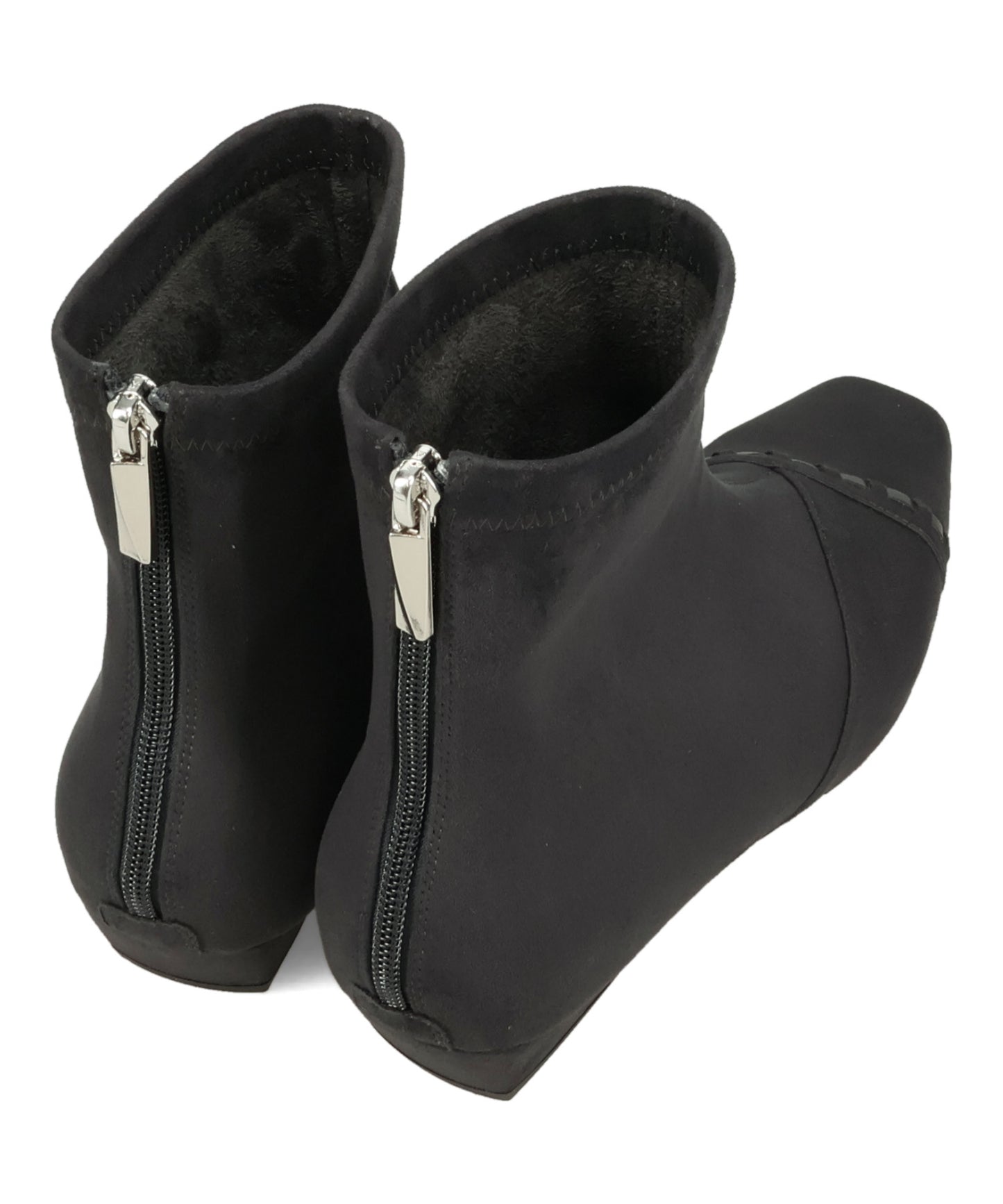 ステッチデザインスエードショートブーツ/52414