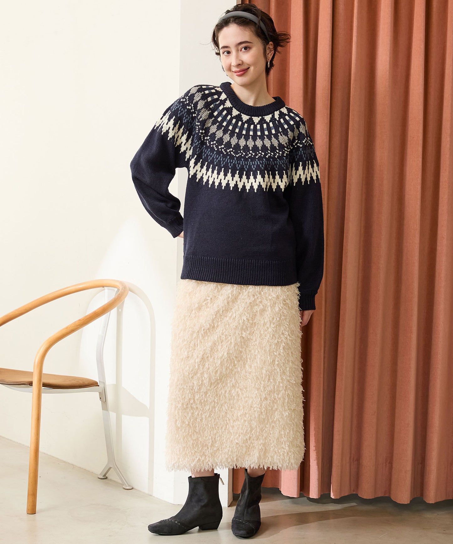 ステッチデザインスエードショートブーツ/52414