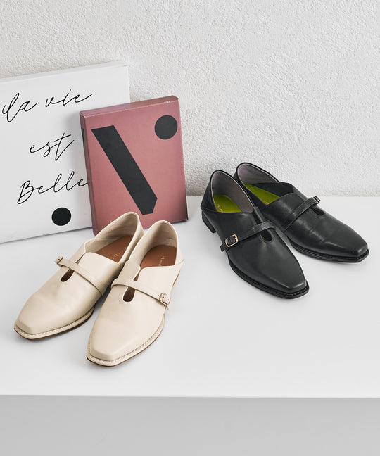 【WEB限定】ベルトデザインウエーブカットバブーシュ/55104