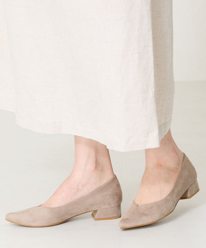 【WEB限定】スリットカットポインテッドトゥヒールパンプス/55105