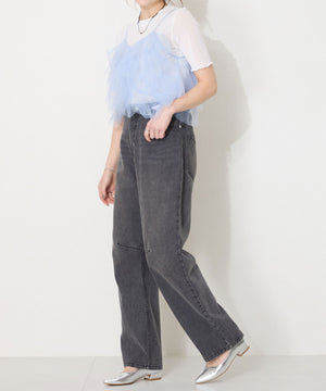 【WEB限定】スリットカットポインテッドトゥヒールパンプス/55105