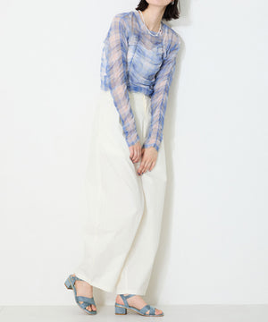 【WEB限定】クロスストラップメタリックラインサンダル/55201