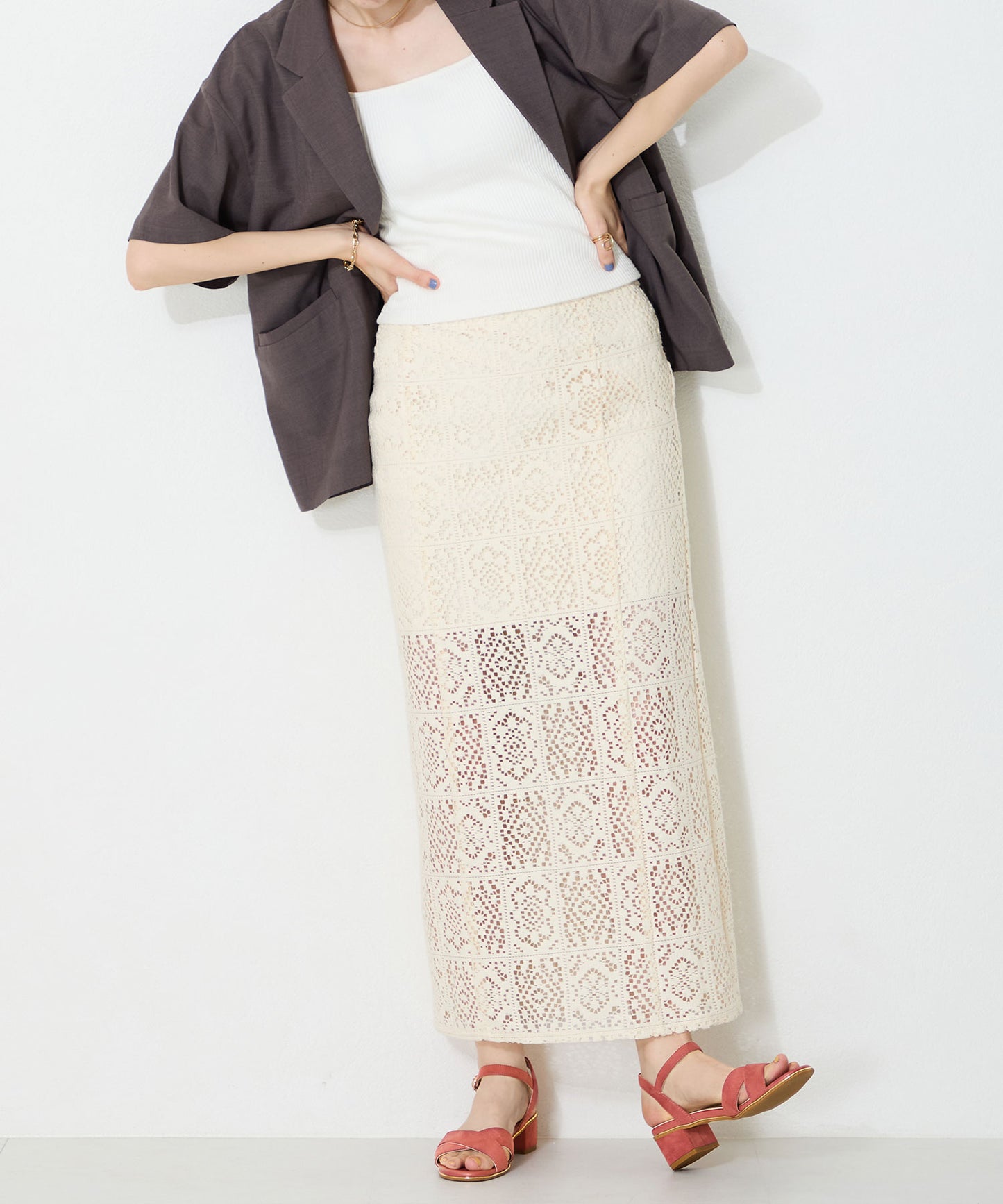 【WEB限定】クロスストラップメタリックラインサンダル/55201