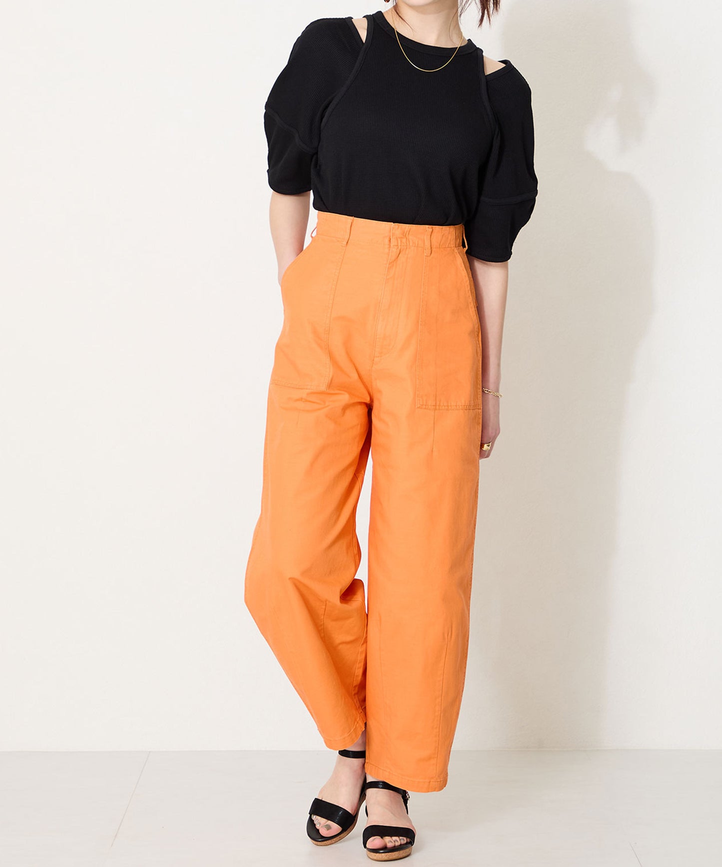 ウエッジソールワンベルトサンダル/55203