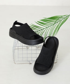 【WEB限定】【Fit meサンダル】サイドオープンニット厚底サンダル/55207