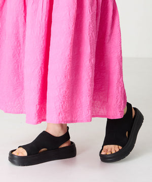【WEB限定】【Fit meサンダル】サイドオープンニット厚底サンダル/55207