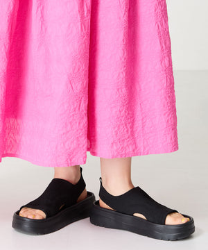 【WEB限定】【Fit meサンダル】サイドオープンニット厚底サンダル/55207