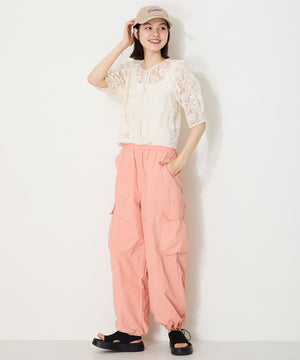 【WEB限定】【Fit meサンダル】サイドオープンニット厚底サンダル/55207