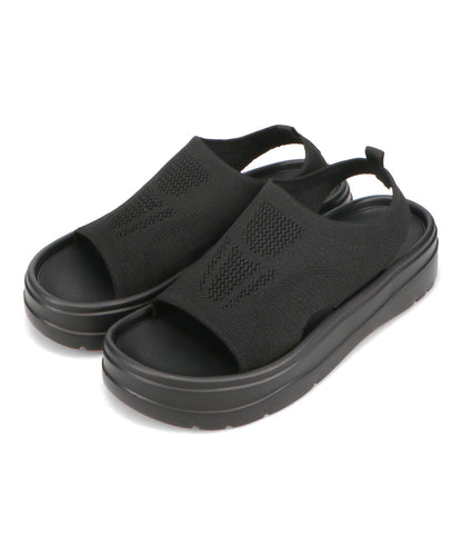 【WEB限定】【Fit meサンダル】サイドオープンニット厚底サンダル/55207