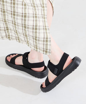 【Fit meサンダル】ニットダブルベルトサンダル/55208