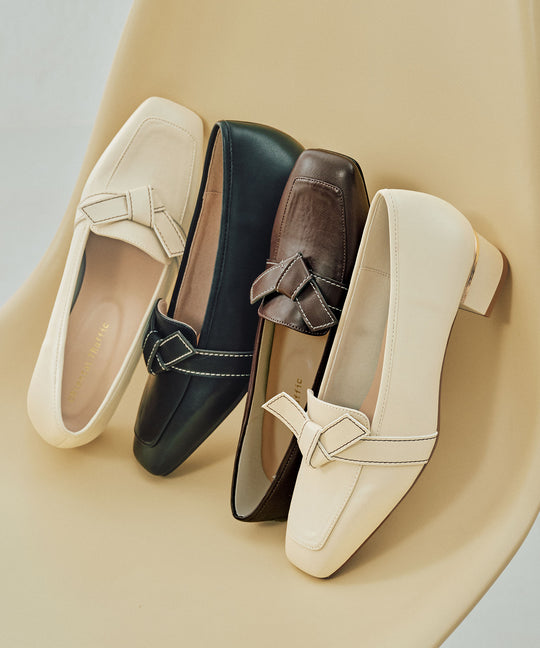 【WEB限定】リボンデザイン甲深パンプス/55301