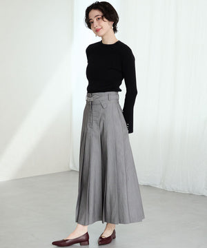 【WEB先行予約/11月中旬発売予定】ラインメタルパーツポインテッドトゥパンプス/55304