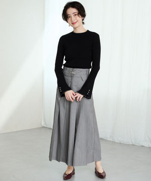 【WEB先行予約/11月中旬発売予定】ラインメタルパーツポインテッドトゥパンプス/55304