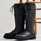 サイドベルトレースアップロングブーツ/55501