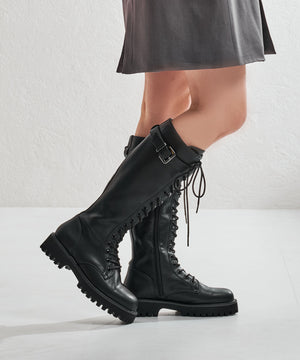 【WEB限定】【WEB先行予約/11月下旬発売予定】サイドベルトレースアップロングブーツ/55501