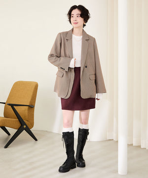 サイドベルトレースアップロングブーツ/55501