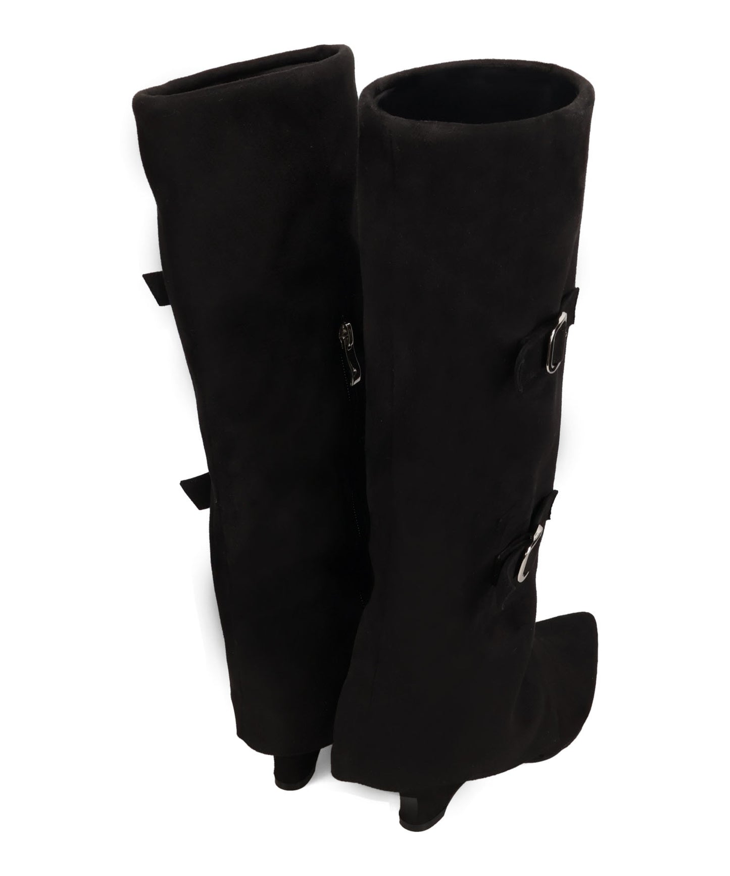 ベルトデザインスエードカバーロングブーツ/55505