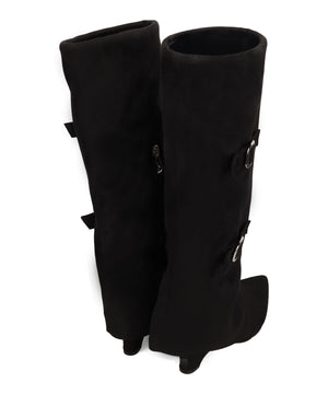 ベルトデザインスエードカバーロングブーツ/55505