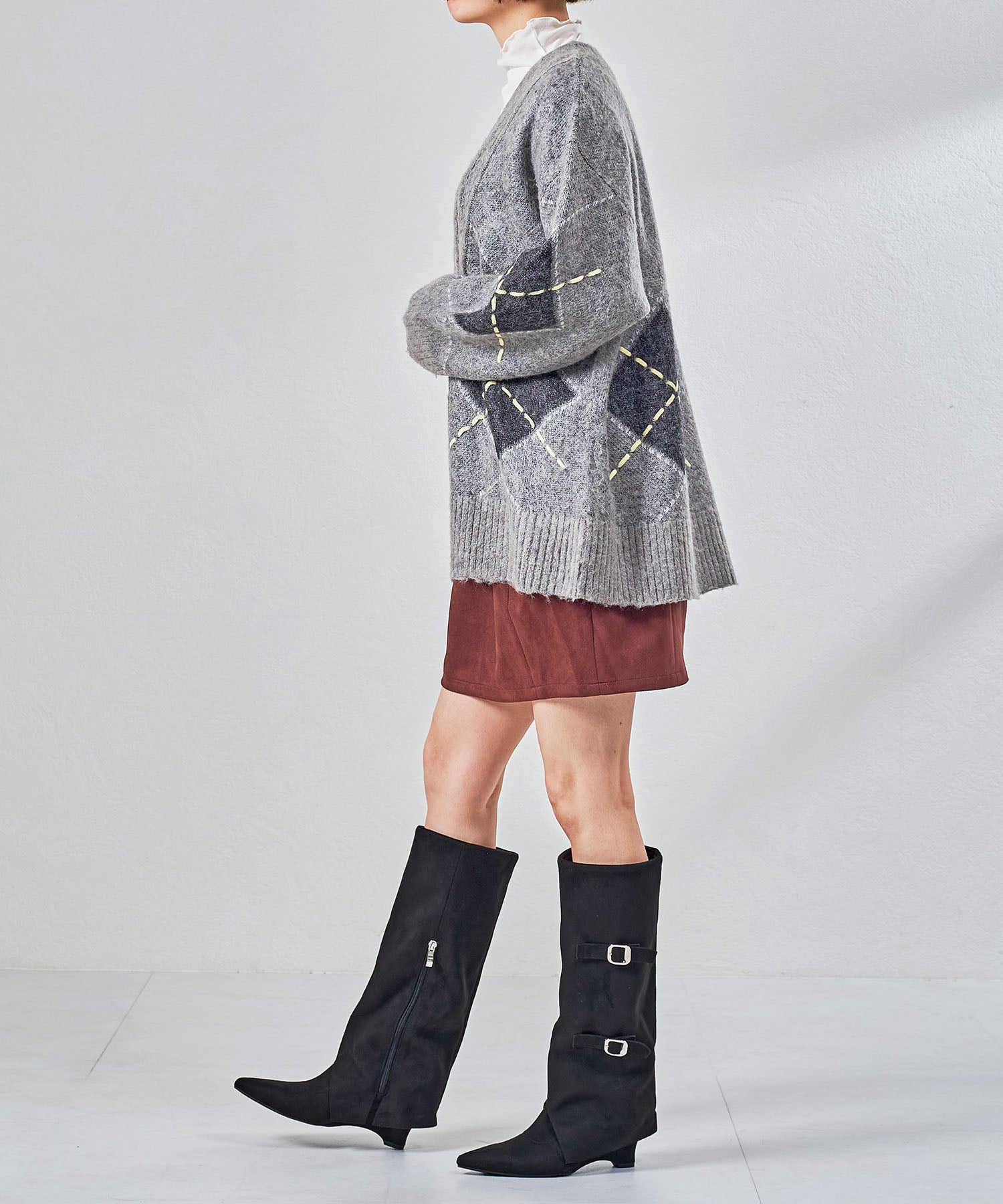 ベルトデザインスエードカバーロングブーツ/55505 – ORIENTALTRAFFIC