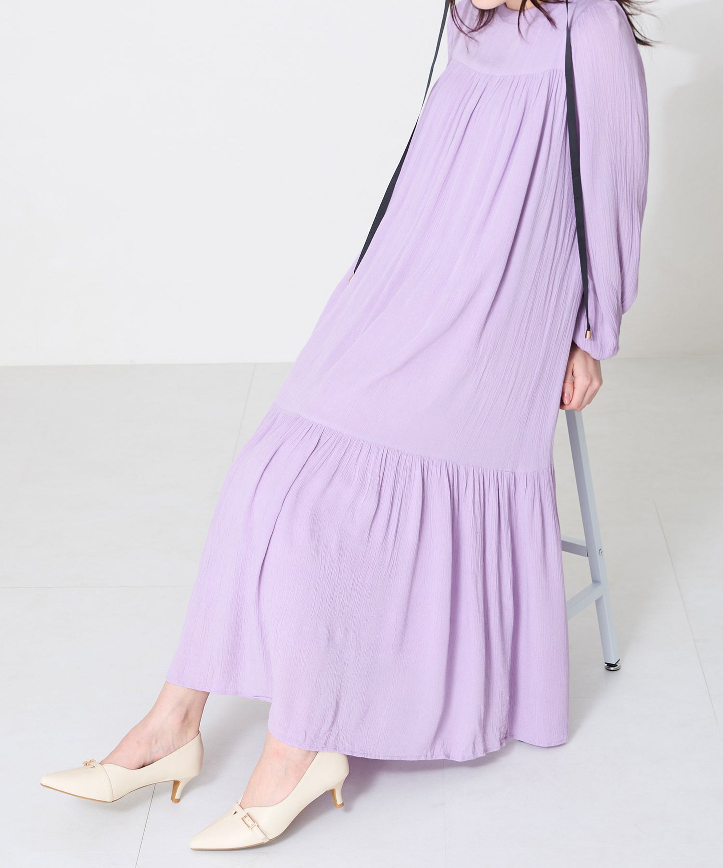 【WEB限定】ベルトデザインスリットヒールパンプス/56104