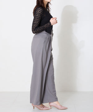 【WEB限定】ベルトデザインスリットヒールパンプス/56104