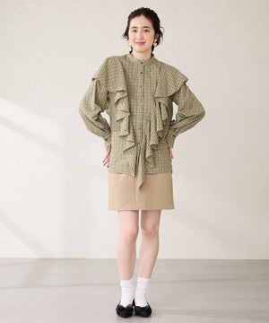 チュールリボンツイードパンプス/56106