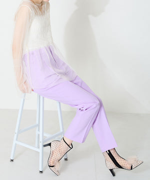 ドットチュールヒールブーツ/56108