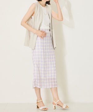 【WEB限定】ツイード×パールベルトヒールサンダル/56215