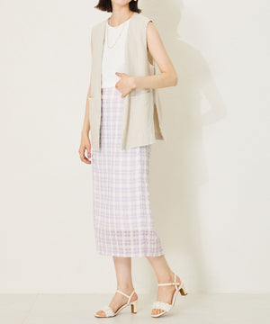 【WEB限定】ツイード×パールベルトヒールサンダル/56215