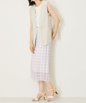 【WEB限定】ツイード×パールベルトヒールサンダル/56215