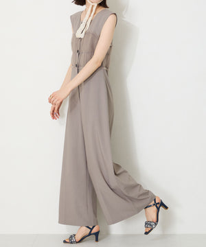 【WEB限定】ツイード×パールベルトヒールサンダル/56215