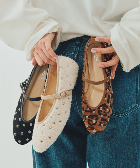 【カタログ掲載アイテム】スタッズデザインメリージェーンパンプス/56302