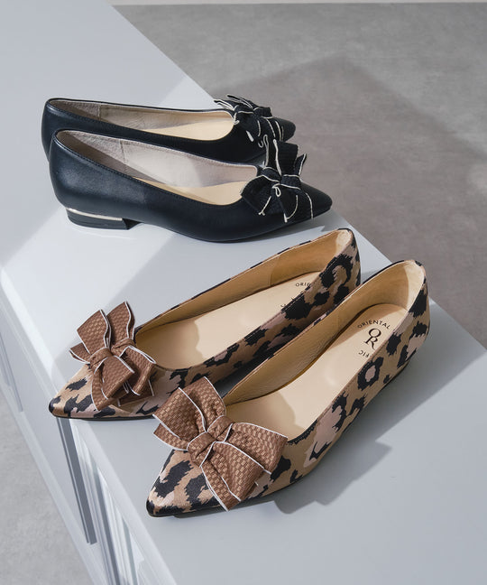 ダブルリボンフラットパンプス/56315