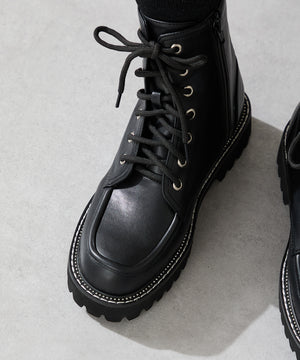 ラインストーンパーツレースアップブーツ/56401