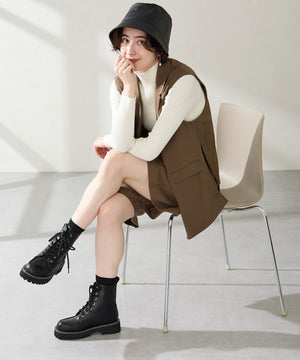 ラインストーンパーツレースアップブーツ/56401