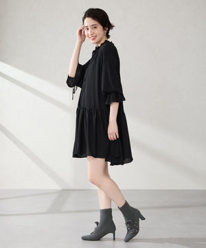 パールリボンニットブーツ/56405