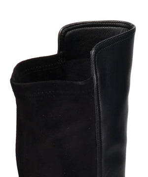 コンビ素材ストレートロングブーツ/57501