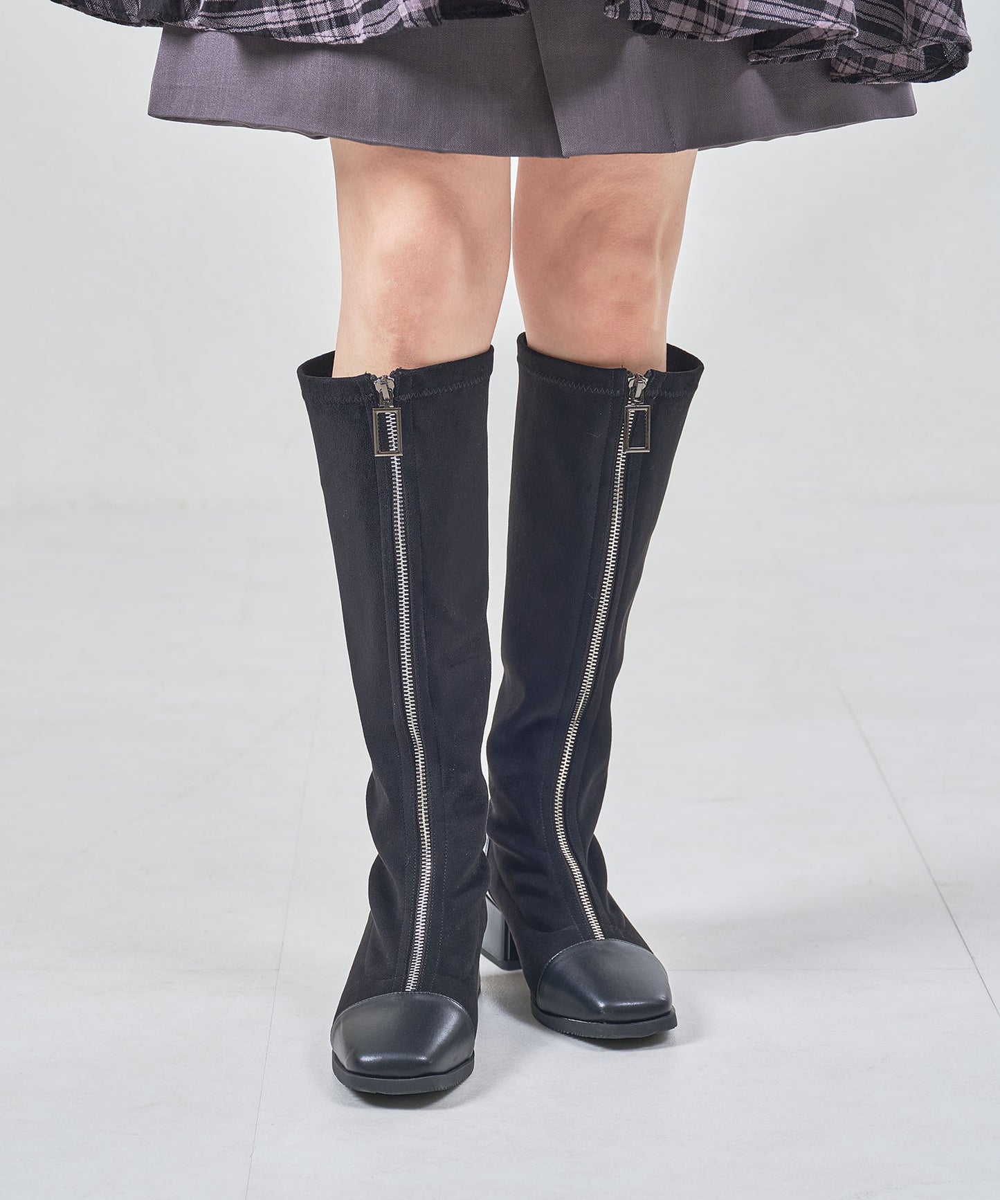 フロントジップロングブーツ/57504