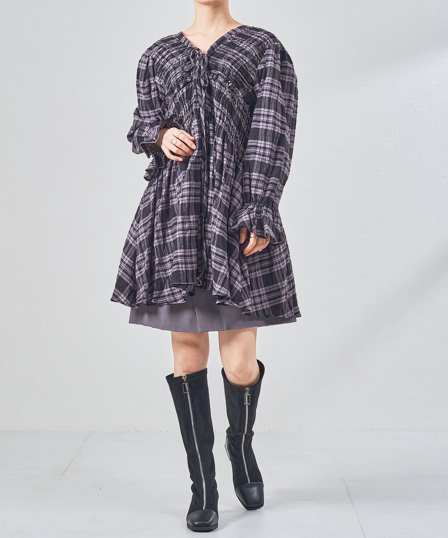 フロントジップロングブーツ/57504