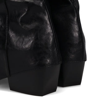 サイドバックルウエスタン風ロングブーツ/57507