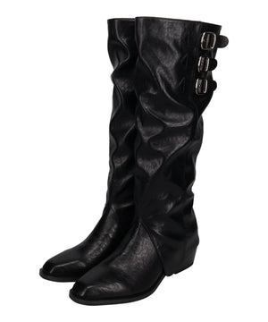 サイドバックルウエスタン風ロングブーツ/57507