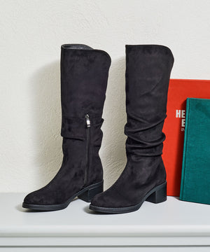 スエードルーズフィットロングブーツ/57508