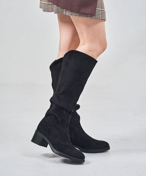 スエードルーズフィットロングブーツ/57508